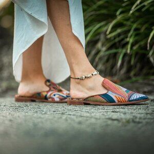 Inkkas Cyprus Slide Mouflon Print Sandals | Size 8